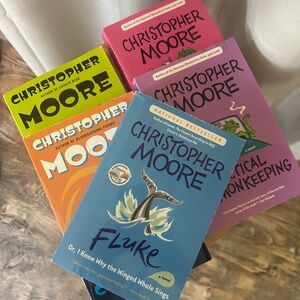 Set of Five Christopher Moore books